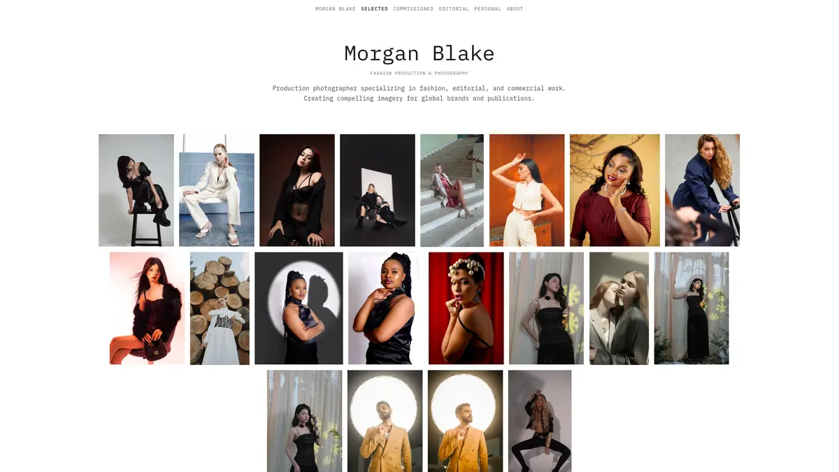 Screenshot of Photographer portfolio